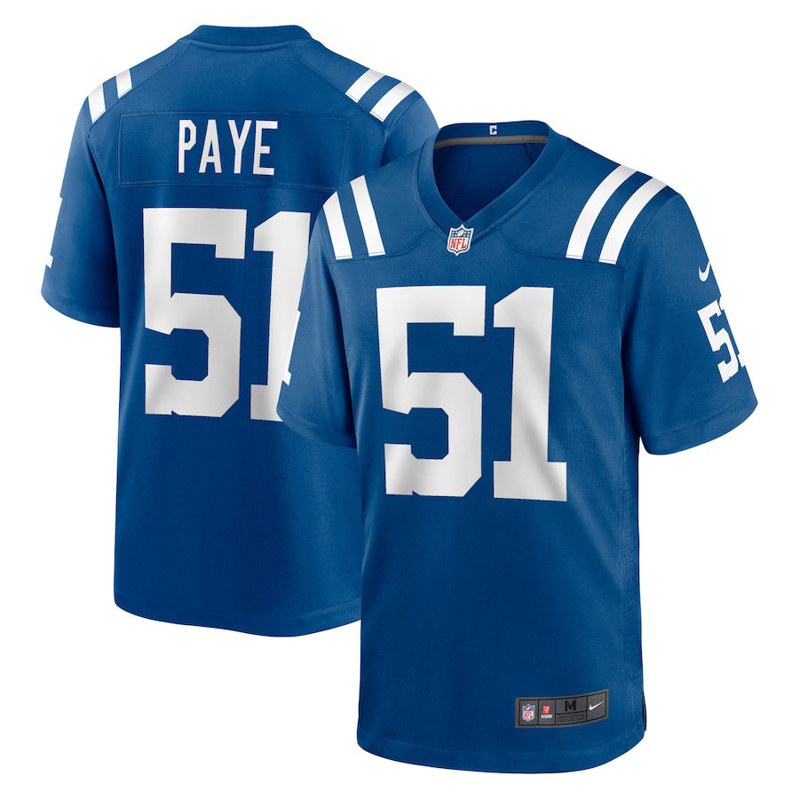 Men Indianapolis Colts #51 Kwity Paye Nike Royal 2021 NFL Draft First Round Pick Game NFL Jersey